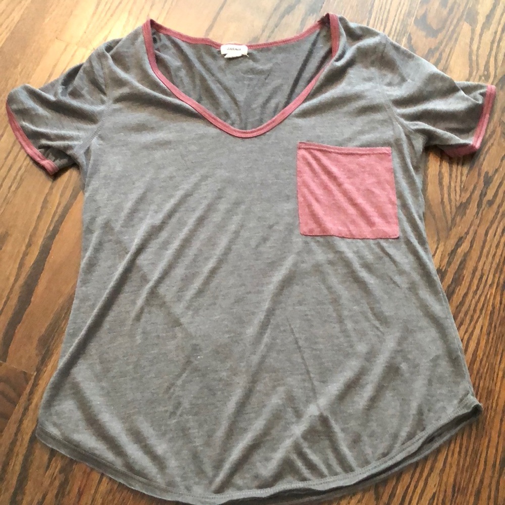 Grey and pink, light, trendy top